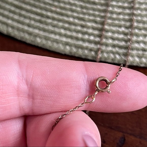 Vintage Gold Plated Rhinestone Heart Pendant Necklace - Picture 4 of 6